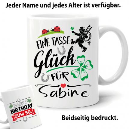 Tasse Glück zum Geburtstag