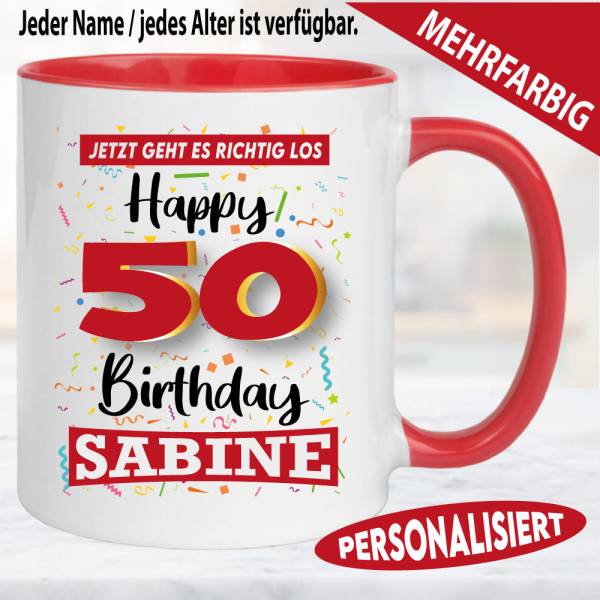 Tasse Geburtstag mit Name personalisiert