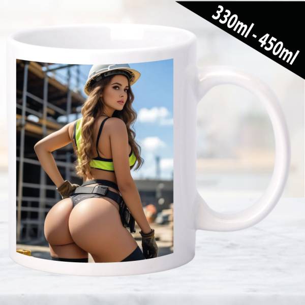 Erotische Tasse mit kreativen Frauenmotiv