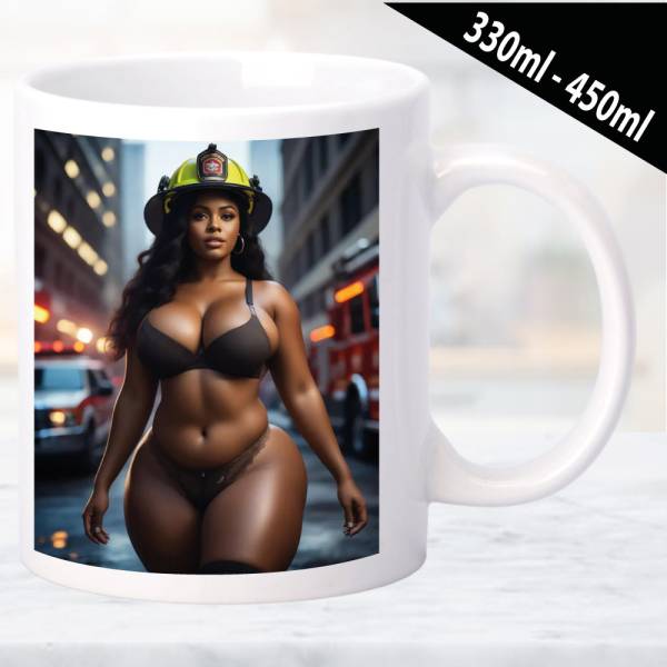 Erotische Tasse mit leidenschaftlichen Frauenmotiv