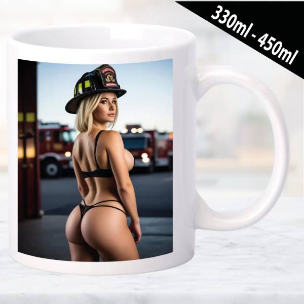 Erotische Tasse mit charismatischen Frauenmotiv