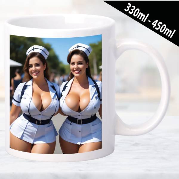 Erotische Tasse mit zeitlosen Frauenmotiv