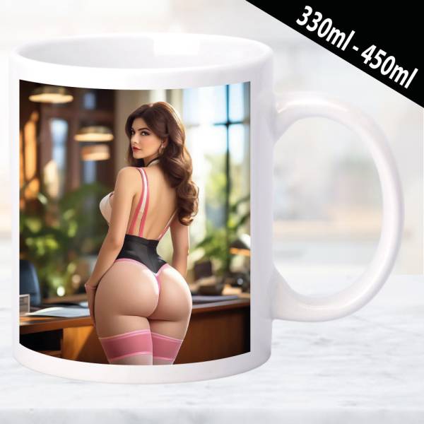 Erotische Tasse mit inspirierenden Frauenmotiv