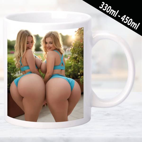 Erotische Tasse mit exklusiven Frauenmotiv