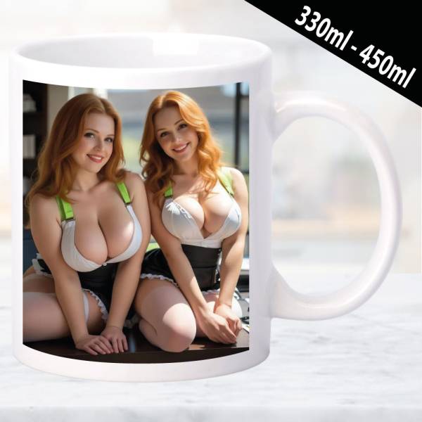 Erotische Tasse mit kreativem Design und Frauenmotiv