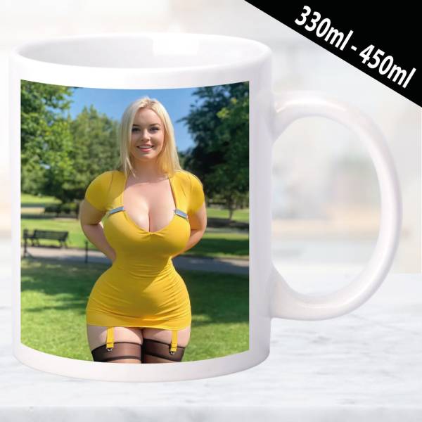 Erotische Tasse mit provokantem Design und Frauenmotiv