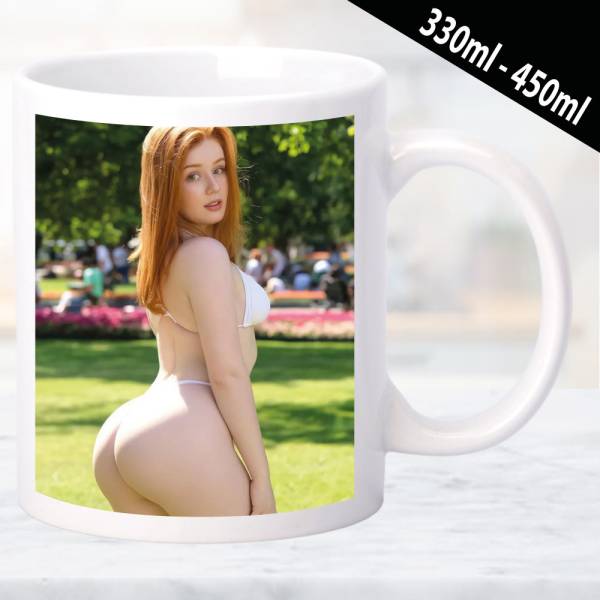 Erotische Tasse mit fantasievollem Design und Frauenmotiv