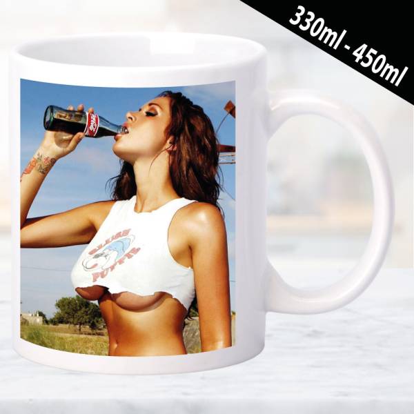 Erotische Tasse mit sinnlich ästhetischem Design und Frauenmotiv