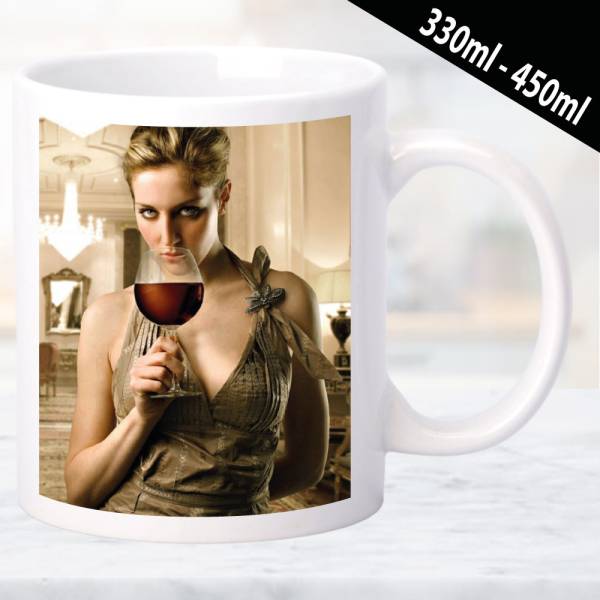 Erotik Tasse mit hochwertig illustriertem Design und Frauenmotiv