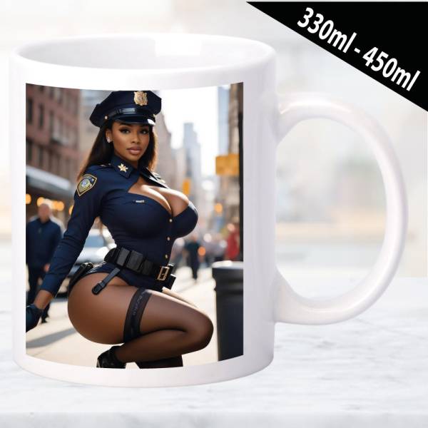 Erotische Tasse mit femininen Frauenmotiv