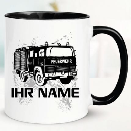 Tasse Feuerwehrauto personalisiert