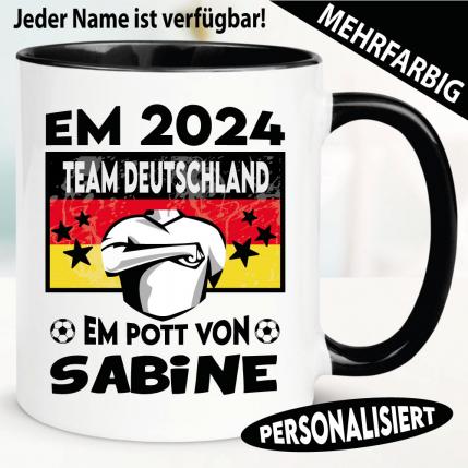 Tasse Deutschland Personalisiert mit Name zur EM 2024.