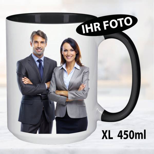 Fototasse XXL Schwarz