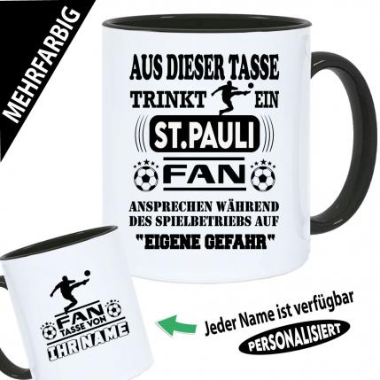 Tasse Fußballverein mit Name ST.Pauli