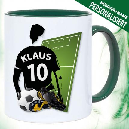 Tasse für Vereinsspieler mit Name und Rückennummer