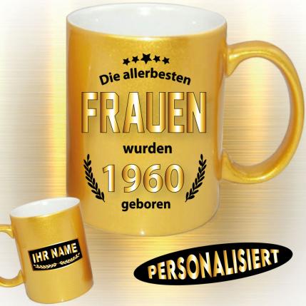 Gold / Silber Tasse zum Geburtstag Frauen