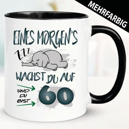 Tasse 60 Elefant Scheissegal Grau