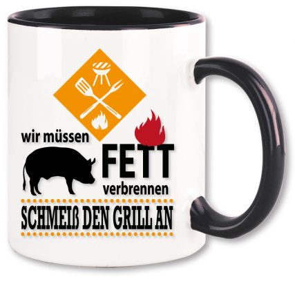 Tasse BBQ Grillfest Grillparty  Fett verbrennen.