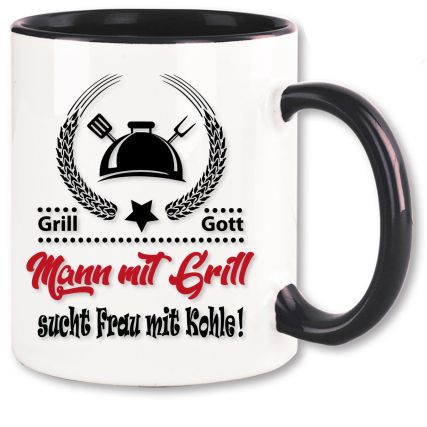 Tasse Grillfest Mann mit Grill