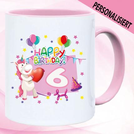 Einhorn mit Happy Birthday