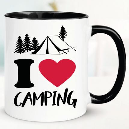 Lustige Sprüche Tasse für Camper I Love Camping