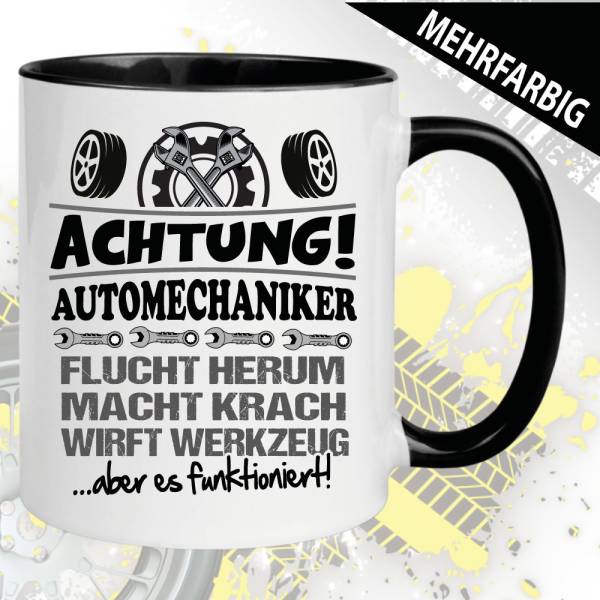 Tasse KFZ-Mechaniker Schrauber. Lustig. Agressiv