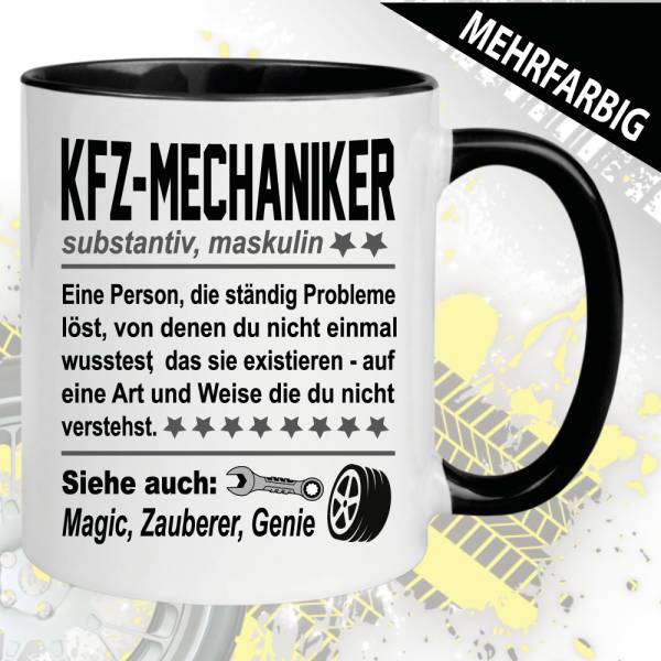 Substantiv und Maskulin.KFZ-Mechaniker.
