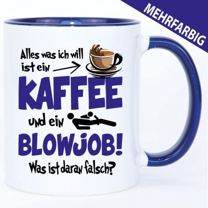 Tasse Kaffee und Blowjob