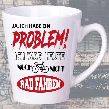 Tasse für Radfahrer Kein Fahrrad gefahren Latte