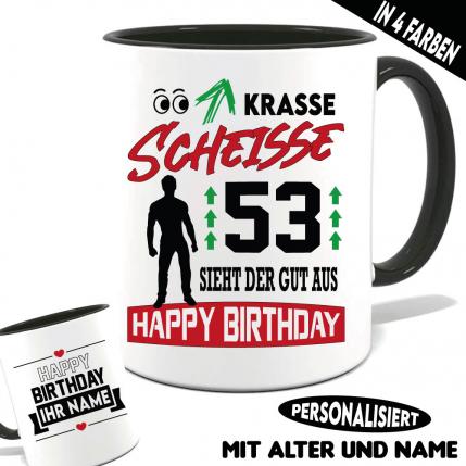 Geburtstagstasse Krasse Scheisse Mann