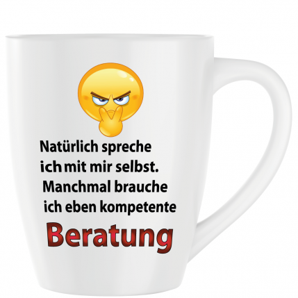 Latte Becher Weiss " Beratung "