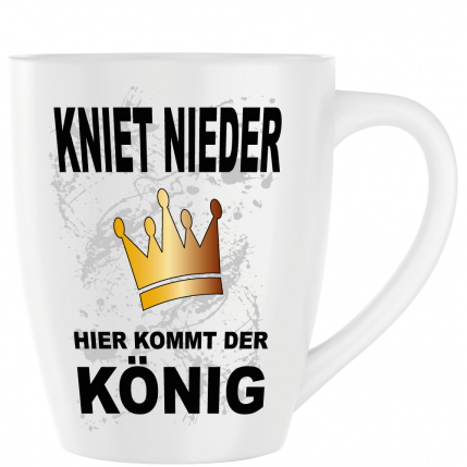 Latte Becher Weiss " Der König "