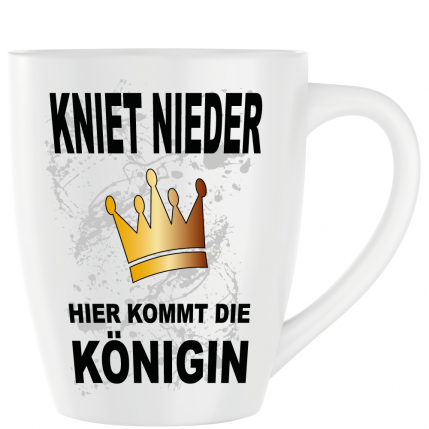 Latte Becher Weiss " Die Königin "