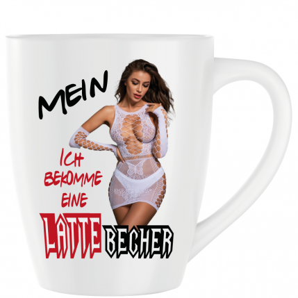 Latte Becher Weiss " Sexy Frau "