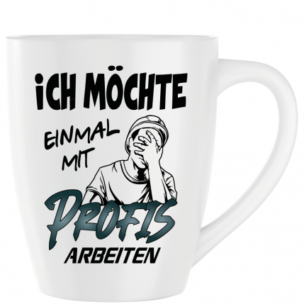 Latte Becher Weiss " Mit Profis "