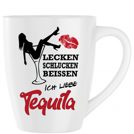 Latte Becher Weiss " Tequilla "