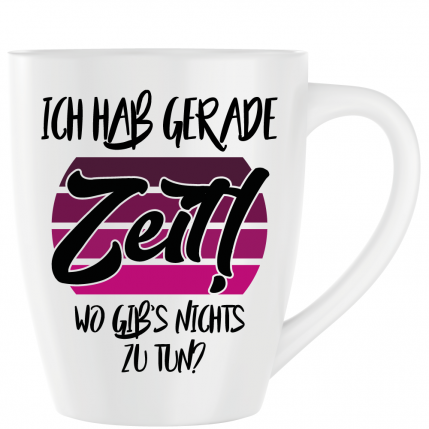 Latte Becher Weiss " Zeit "