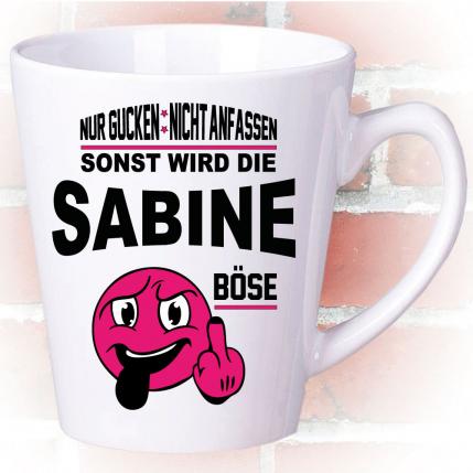 Latte Becher personalisiert Nicht Anfassen