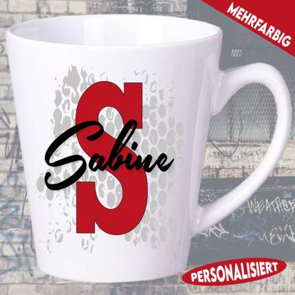 Latte Becher personalisiert Buchstabe