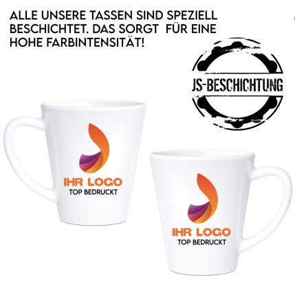 Weiße Latte Becher 300ml