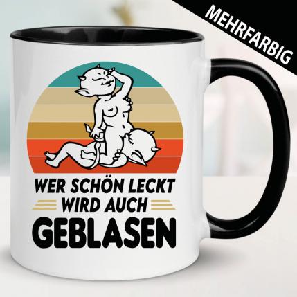 Tasse Lecken und Blasen