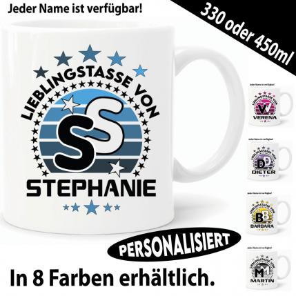 Lieblingstasse mit Name bedruckt