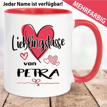 Lieblingstasse mit Name bedruckt