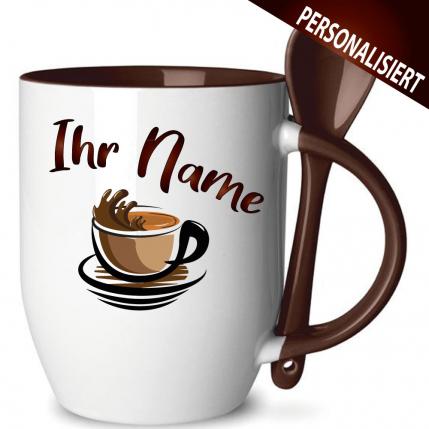 Kaffeetasse und Name