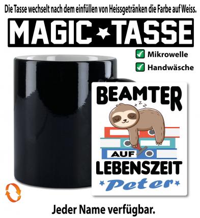 Zaubertasse Beamter. Personalisiert.