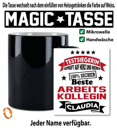 Zaubertasse Testsiegerin. Personalisiert.