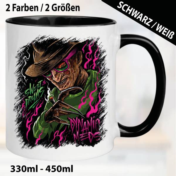Horror Fan Tasse Freddy Schwarz