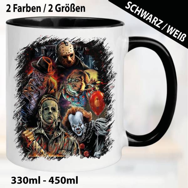 Horror Fan Tasse Freunde Schwarz