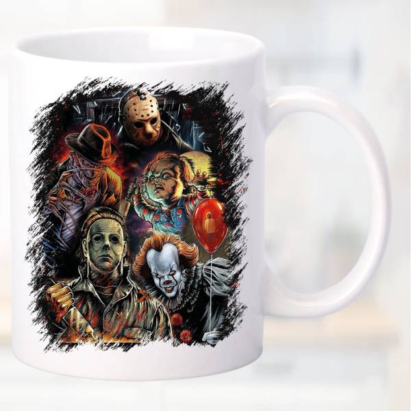 Horror Fan Tasse Freunde Weiss