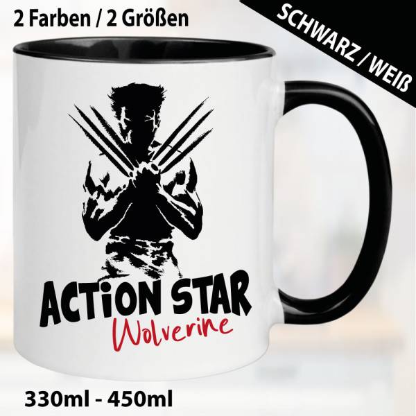 Tasse Schwarz Wolverine